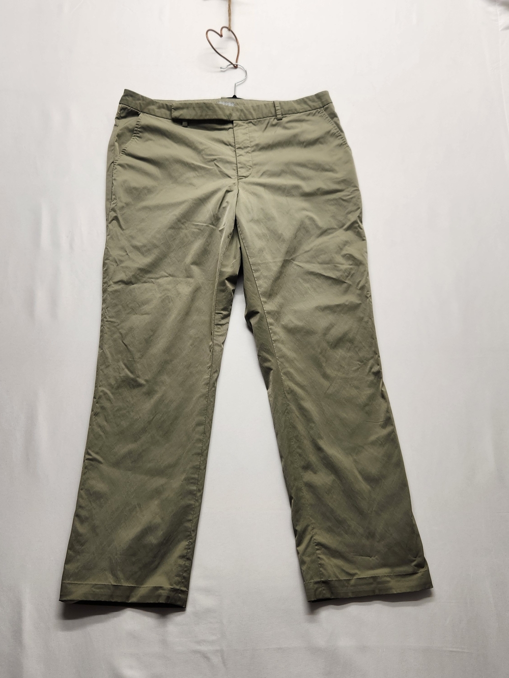 ⭐️Old Navy Stretch Olive Green Nylon Tech Pants Straight Leg Lightweight Outdoor